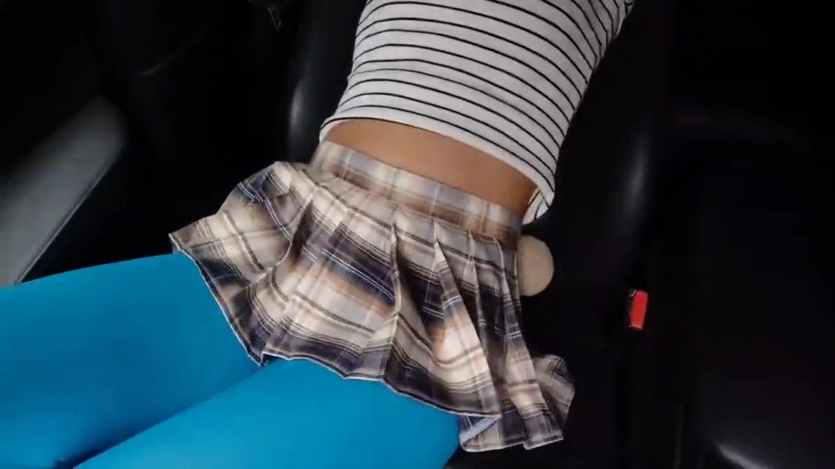 Ponnyboy Is Walking In The Street Withe Sexy Blue Pantyhose