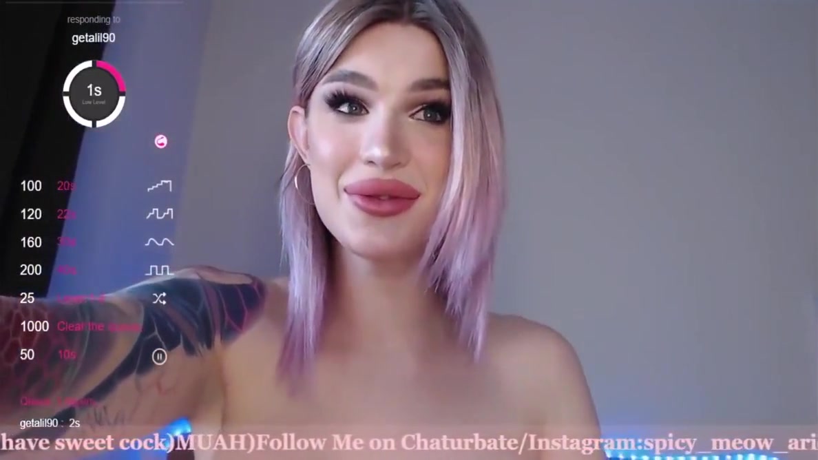 Nadia Love - Spicy Meow Hot Trans Cum