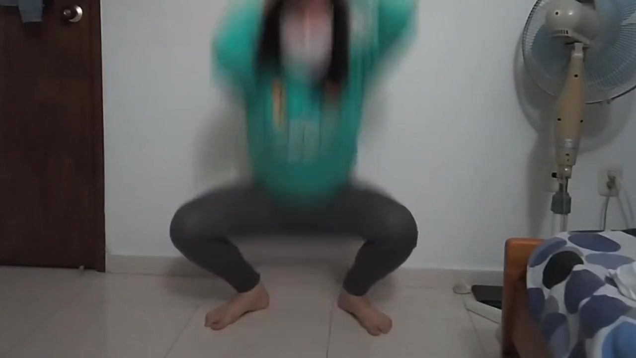 Femboy Doing Exercises While