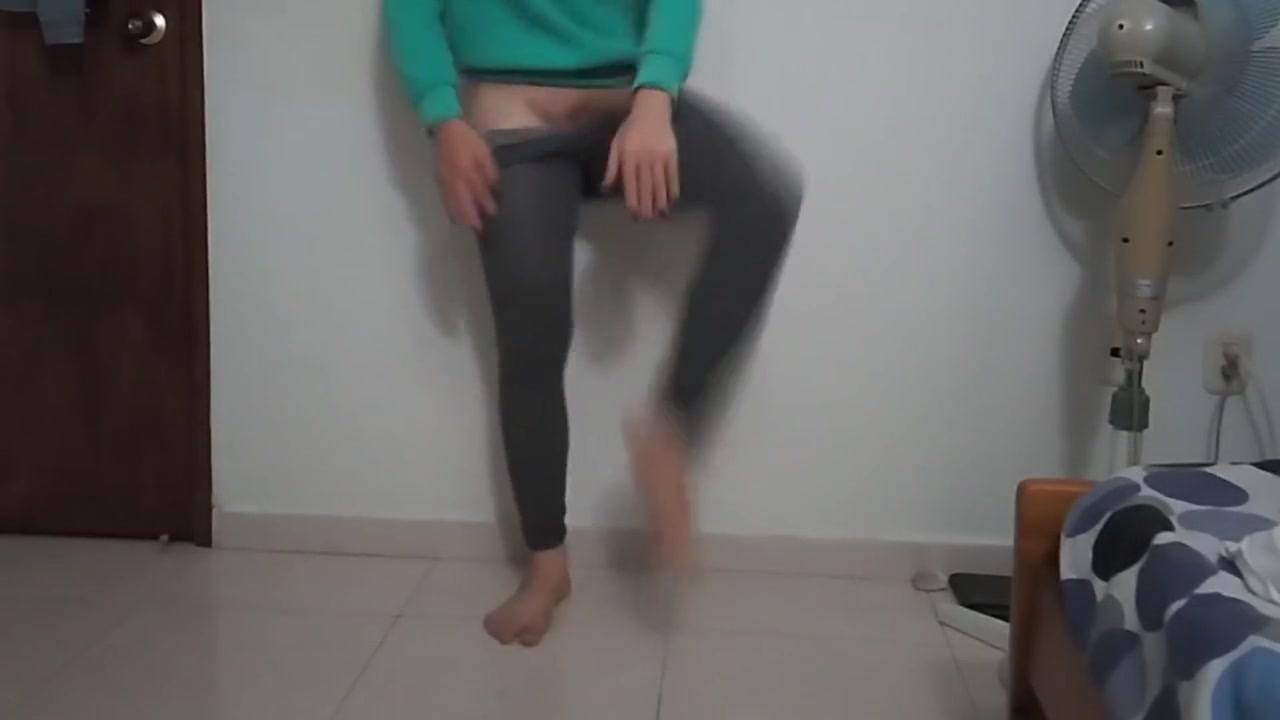 Femboy Doing Exercises While