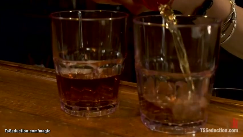 Banker Fucked By Busty Ts Bartender