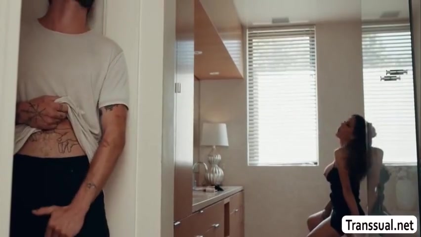 Sofia Sanders - Horny Latina Shemale Gets Analed By Her Stepsons Big Cock