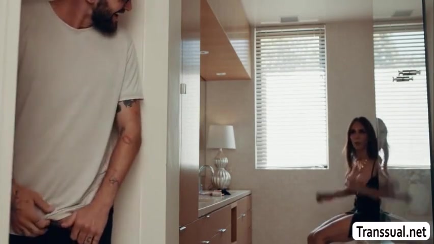 Sofia Sanders - Horny Latina Shemale Gets Analed By Her Stepsons Big Cock