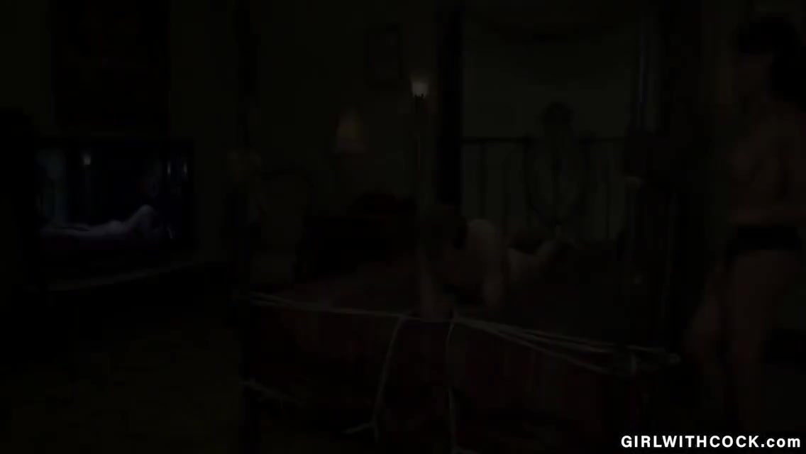 Shemale Domme Anal Fucks Bound Man 5 Min