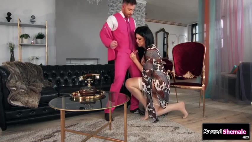 Monica Conti - Busty Euro Trans Gets Asslicked And Barebacked
