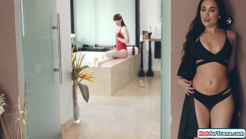 Gabi Paltrova And Natalie Mars - Petite Rims And Fucked By Tgirl