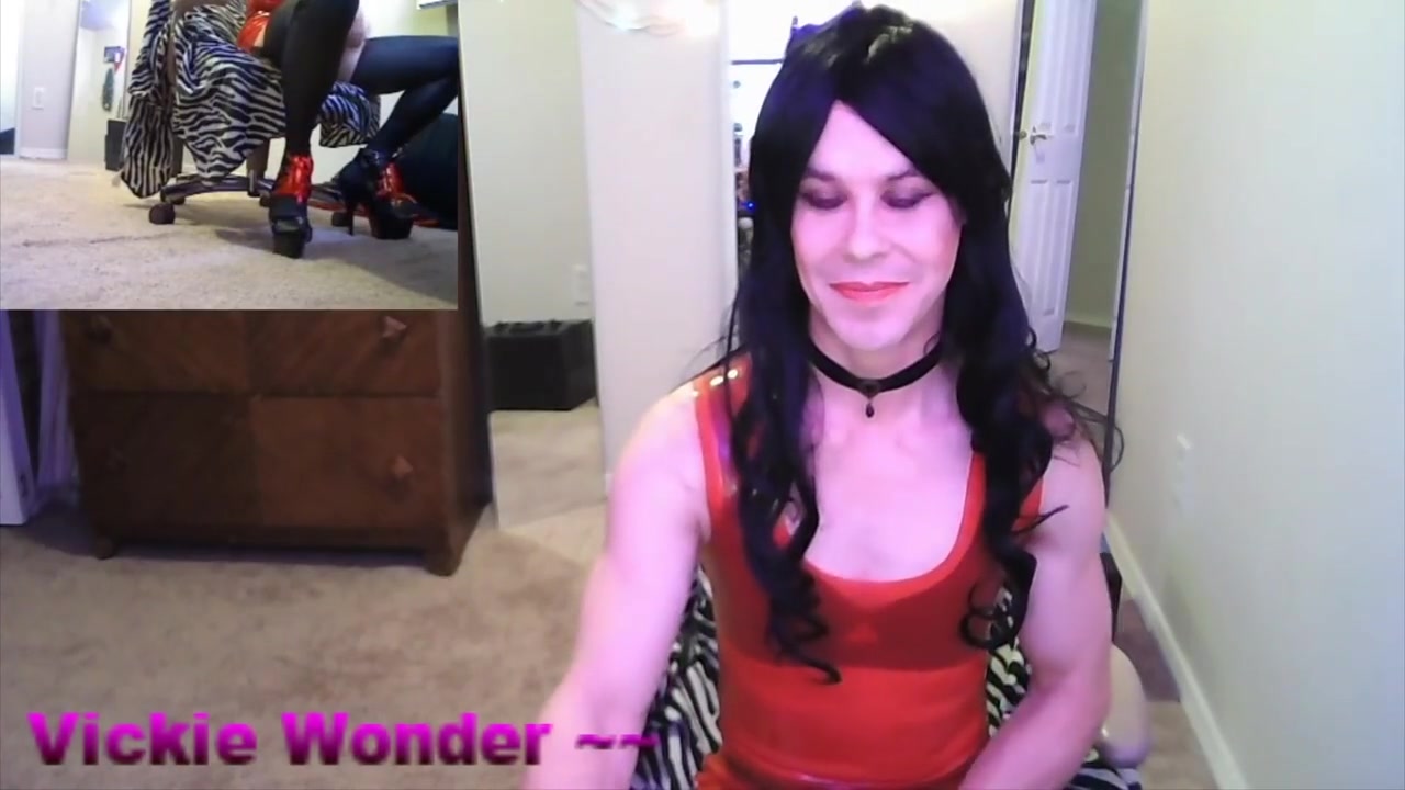 A Lill Fun In My Red Latex Dress