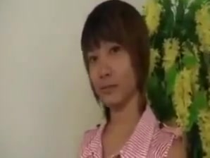 Cute asian junior ladyboy in solo pleasure
