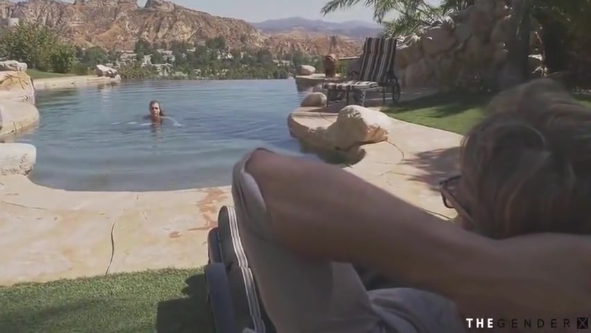 Bikini Transsexual Brunette Breeded By Bf In Outdoor Duo