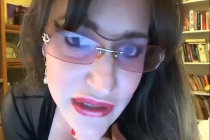 Busty Tranny Milf Jerks Her Cock