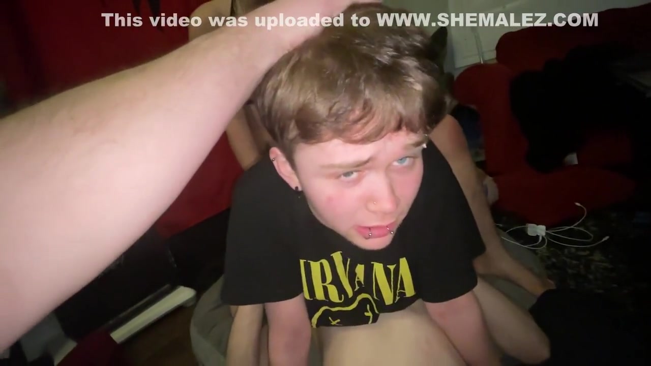 teen 18+ Trans Twink Gets Gangbanged And Creampied