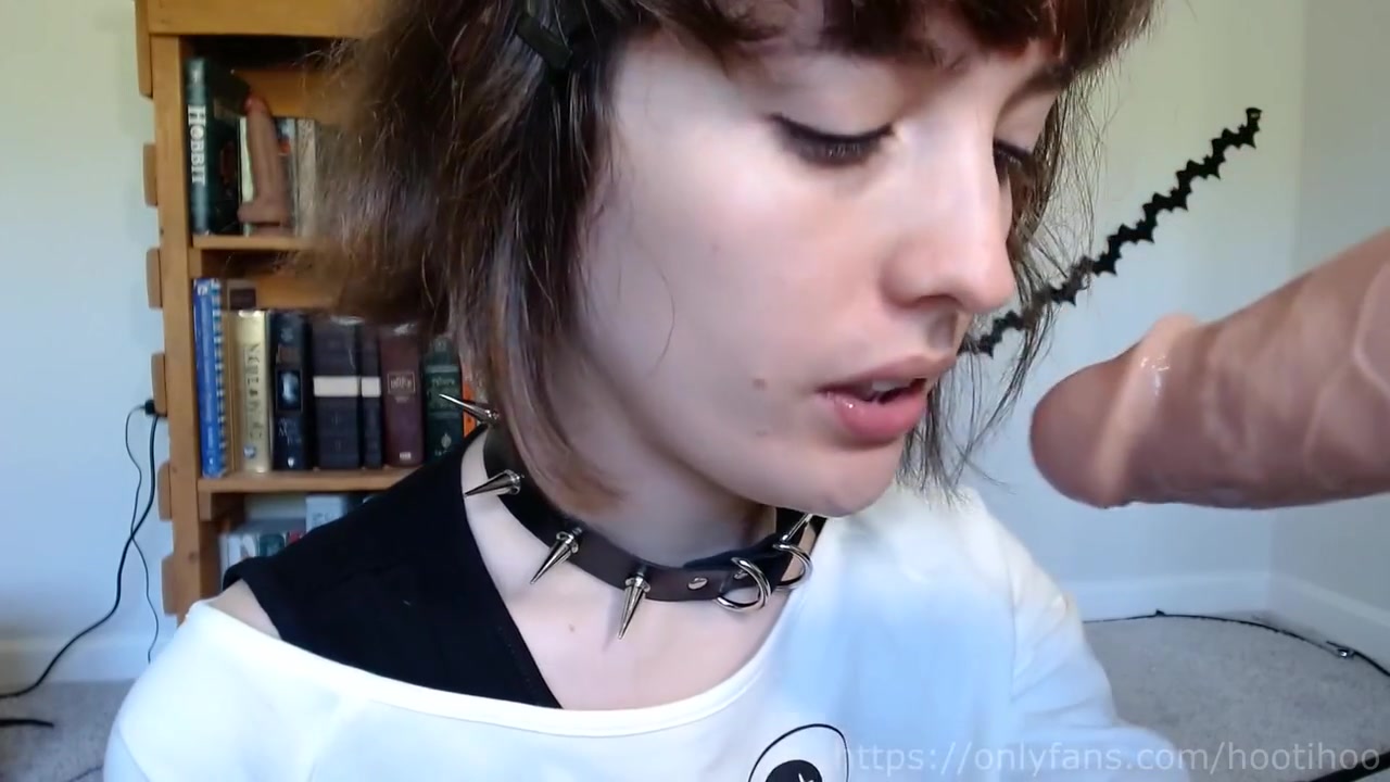 Cute Femboy Blowing A Dildo
