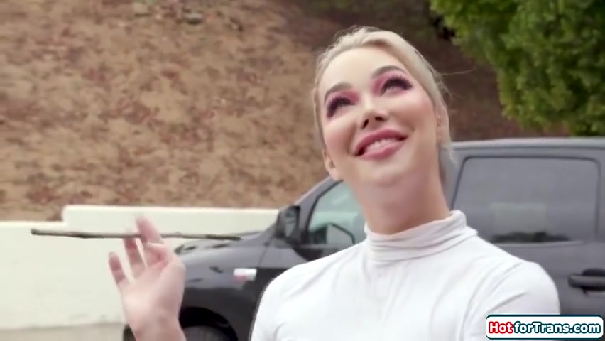 Emma Rose - Pantyhosed Shemale Sucks Cock And Anal Barebacked