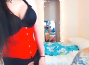 Red corset fucks guy