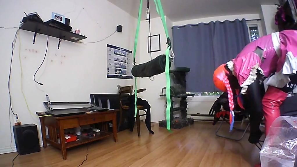 Sissys self strappado bondage