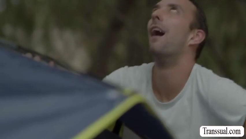 Korra Del Rio In Stranger Guy Barebacks Shemale Babe And Her Friend In Woods
