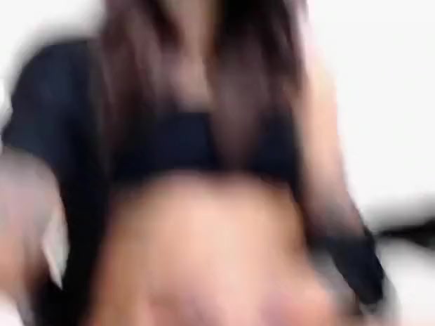 Beautiful mexican Kimberly strokes her huge cock and cums
