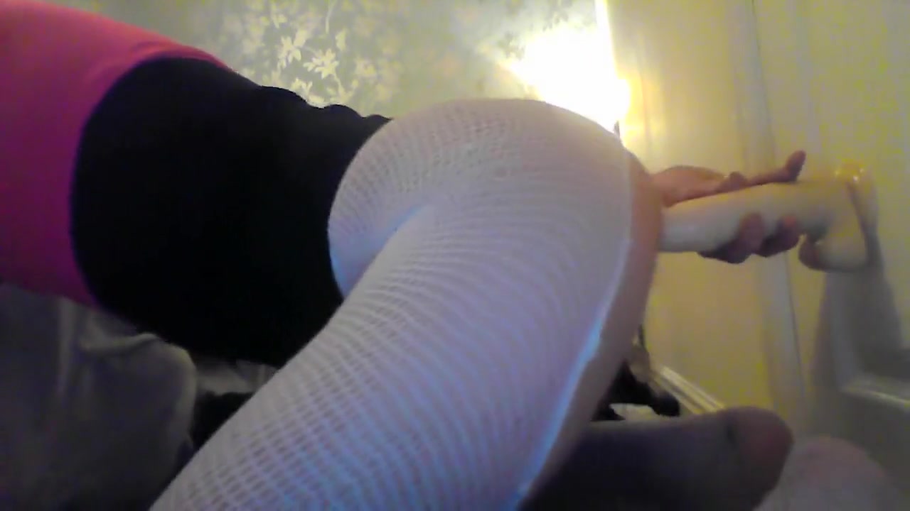 teen 18+ slut stretches her tight ass with a dildo