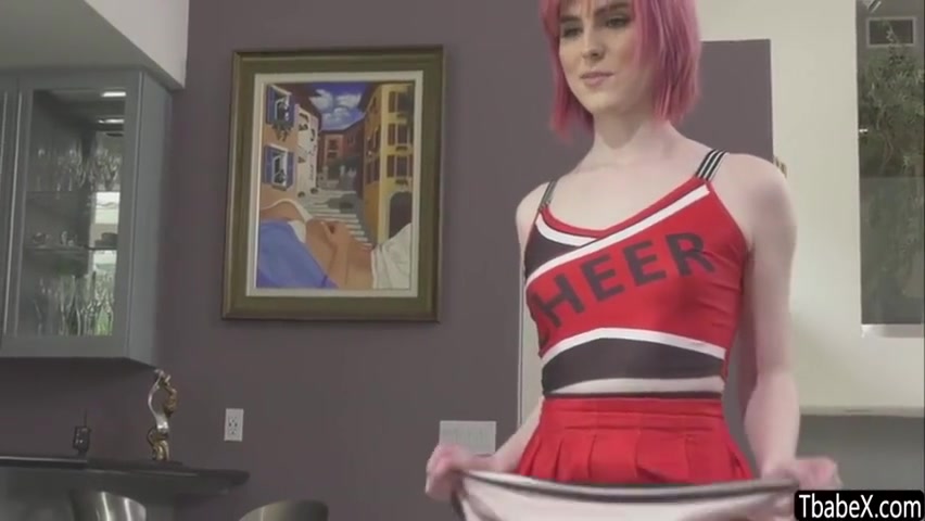 Holly Wood And Ella Hollywood - Ts Cheerleader Interracial Anal Pounding