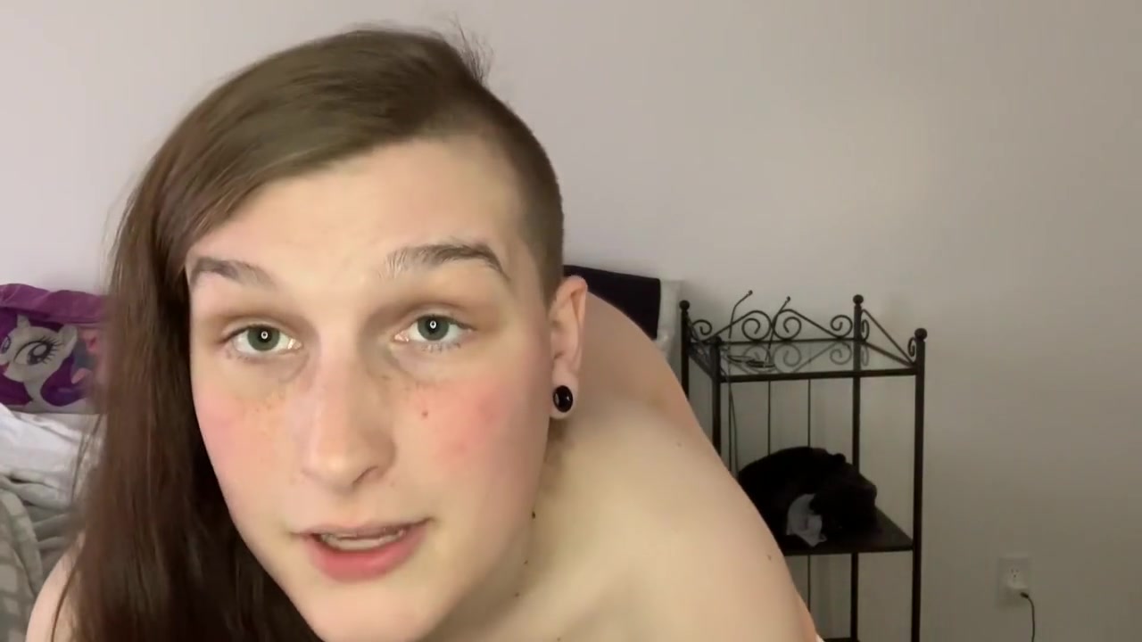 Big Dick Transgirl Playing In Chastity