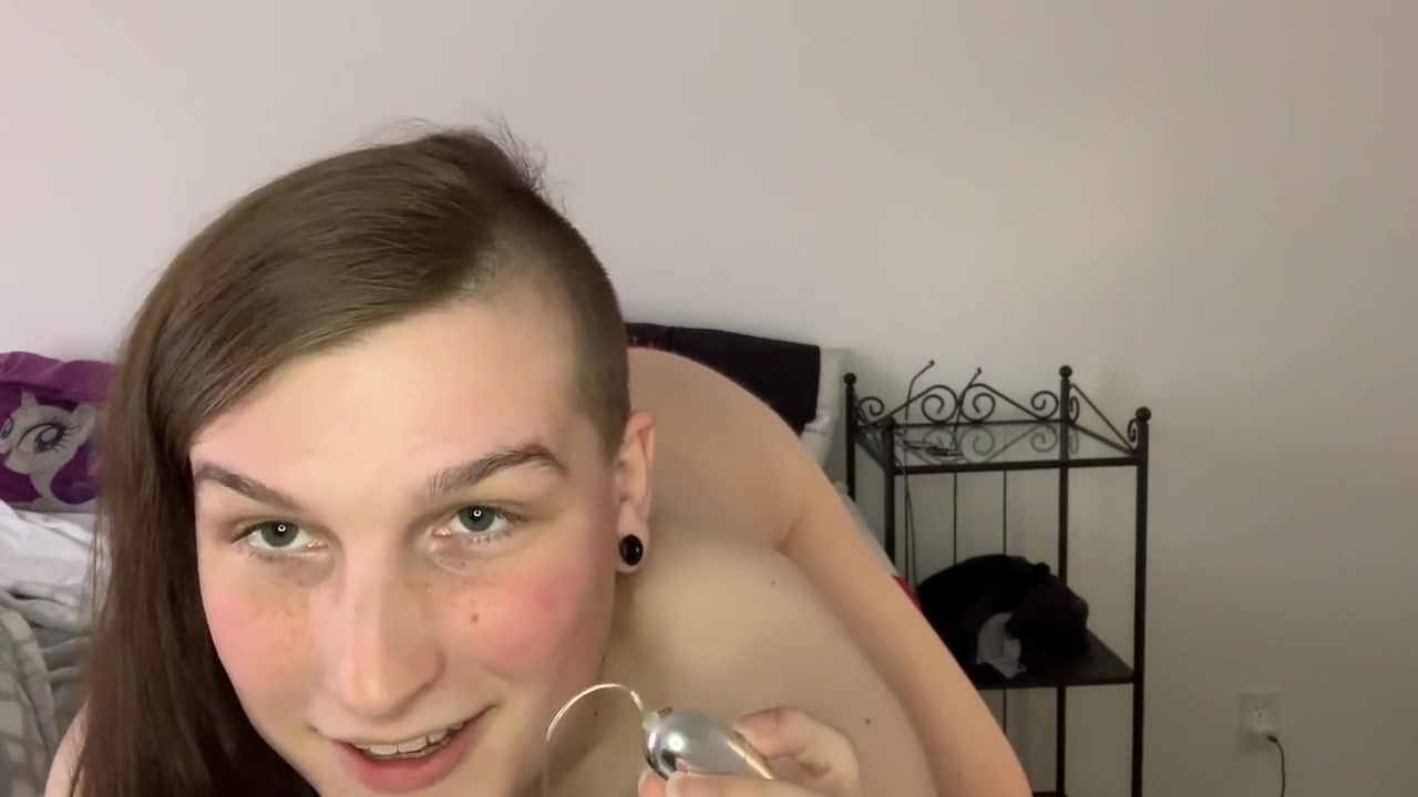 Big Dick Transgirl Playing In Chastity