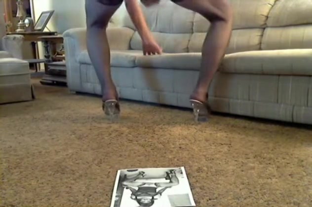 Amazing homemade shemale movie with Stockings, Solo scenes