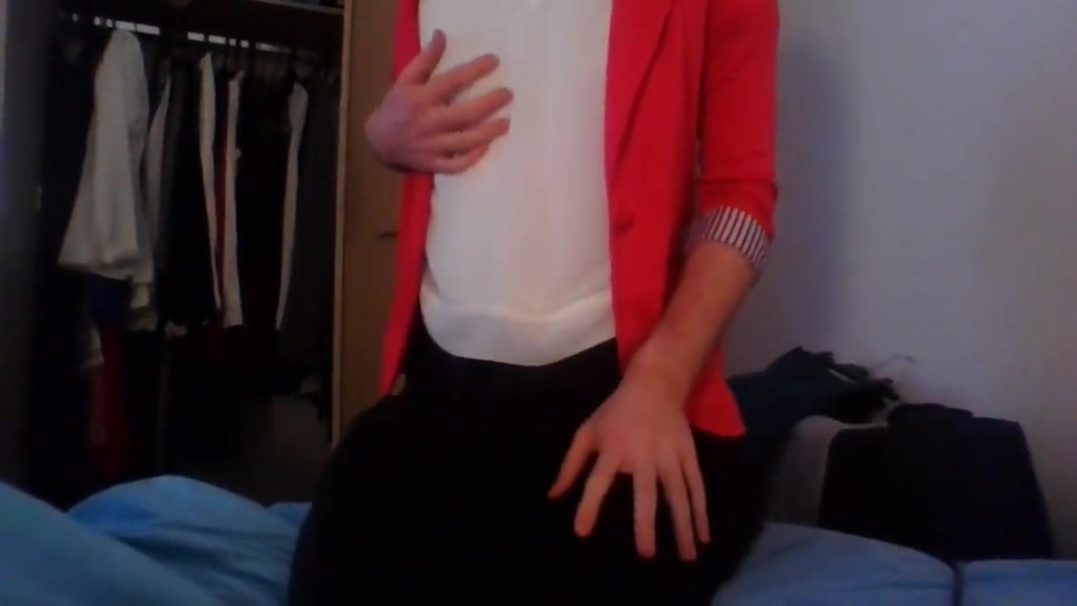 Secretary Crossdresser Horny When Back Home
