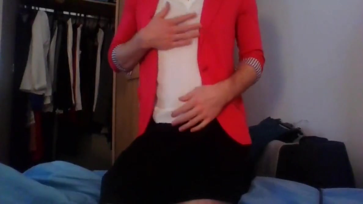 Secretary Crossdresser Horny When Back Home