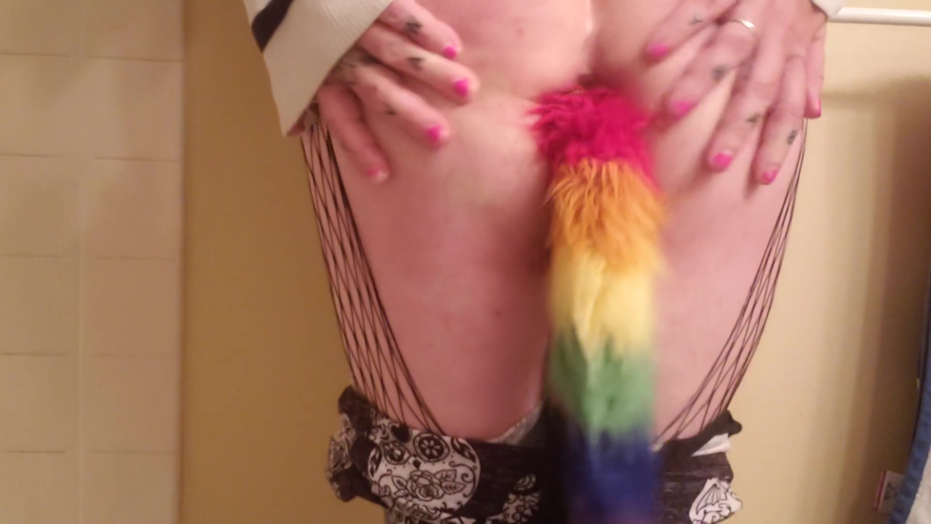 Sissy Goth Boy Plugging His Ass For Step daddy While Hes At Work =)