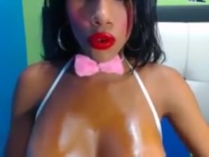 Busty latin smokin strokin