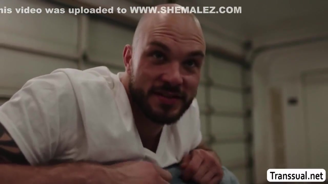 Pervert Bald Analed Busty Shemale In Gym