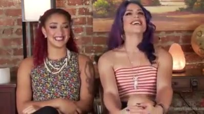 Shemale and girl have sex