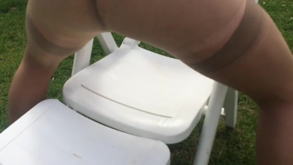 Nylon Masturbation Outdoor