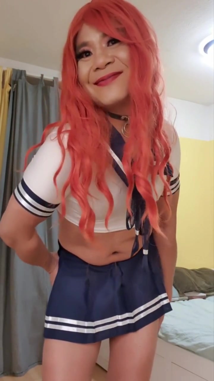 The Little Sissy In School Outfit