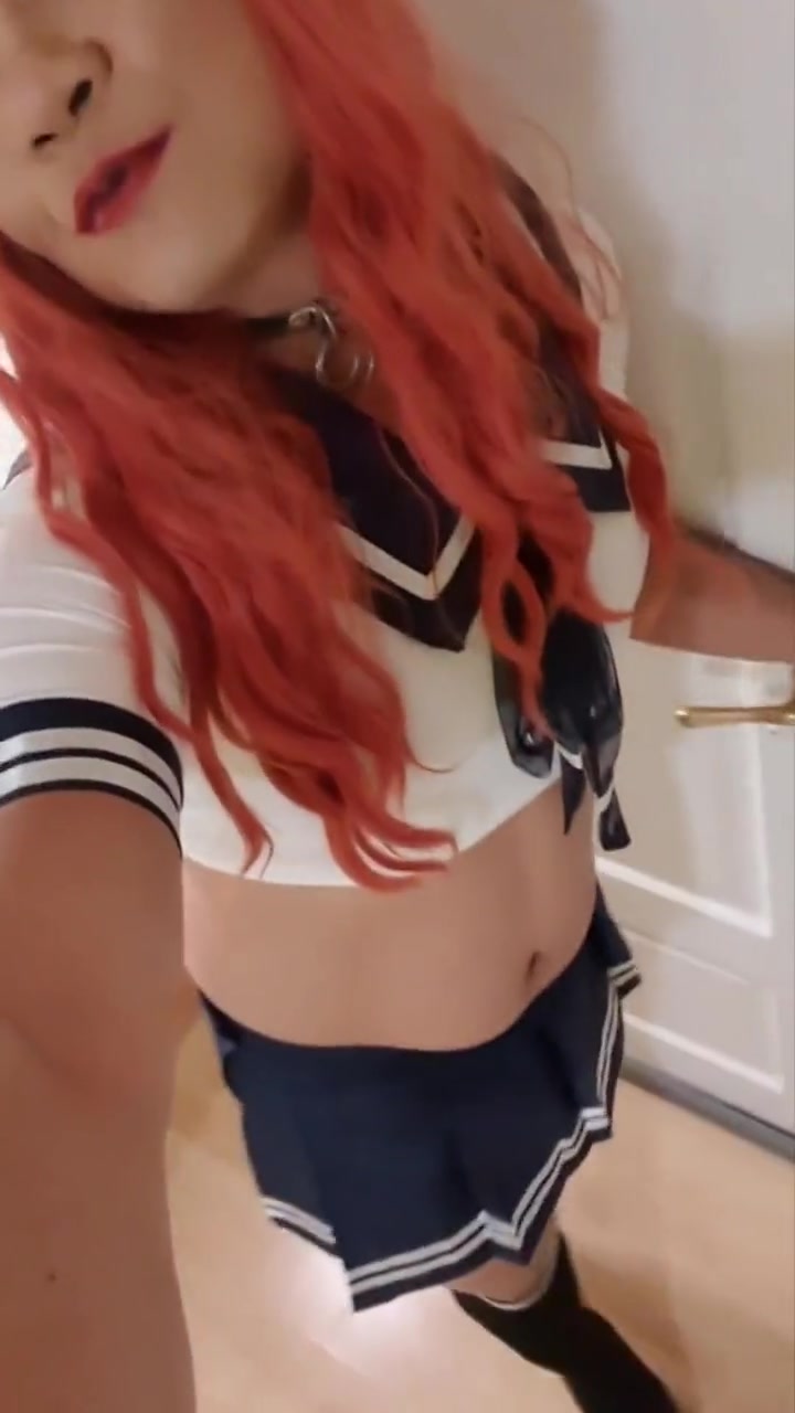 The Little Sissy In School Outfit