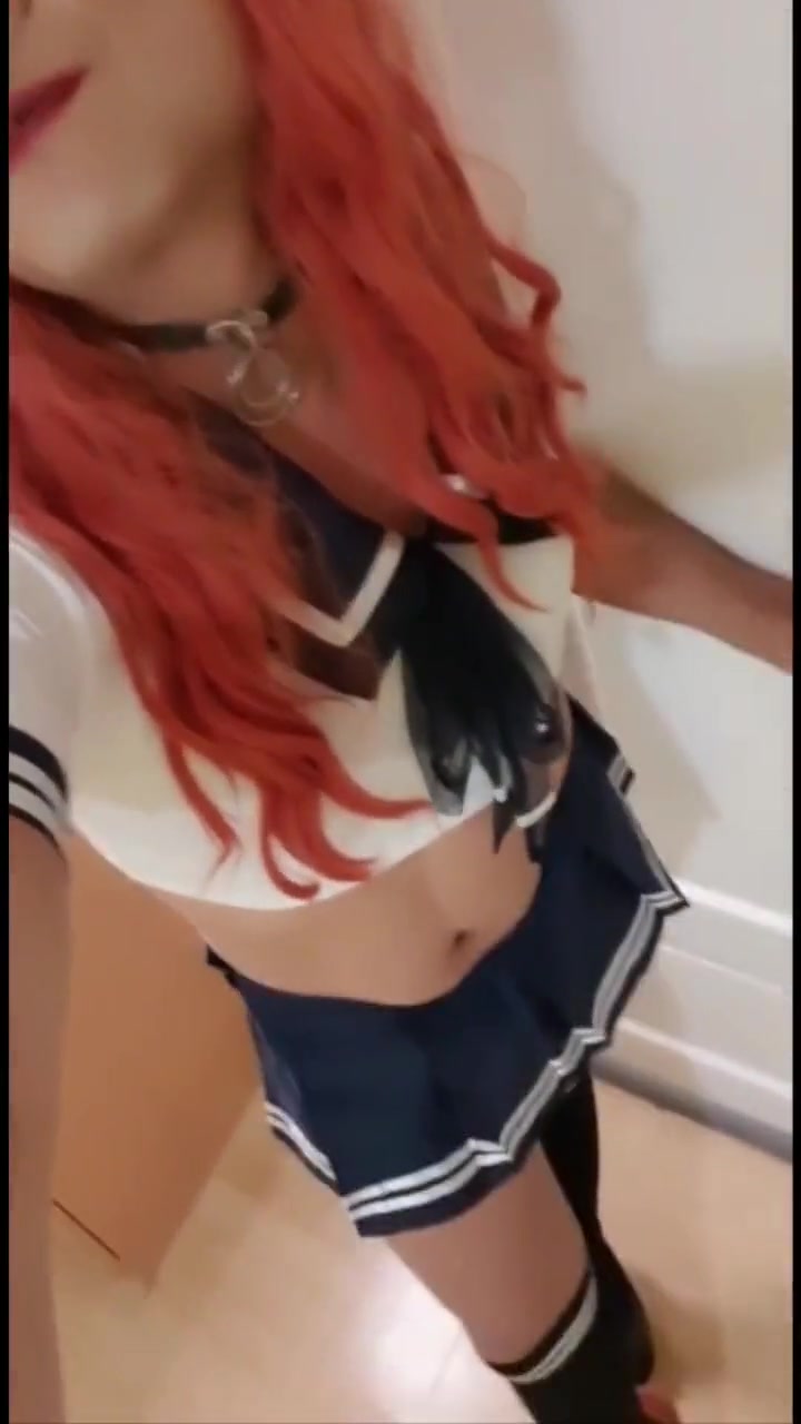 The Little Sissy In School Outfit