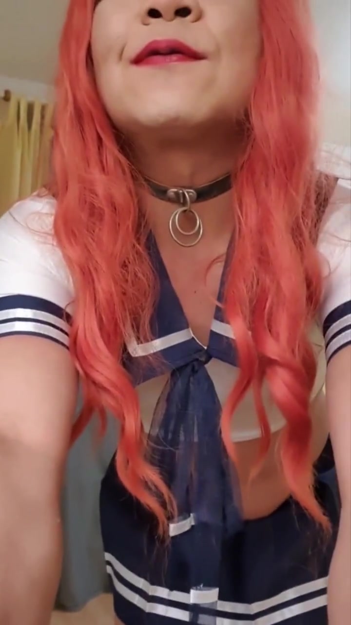 The Little Sissy In School Outfit