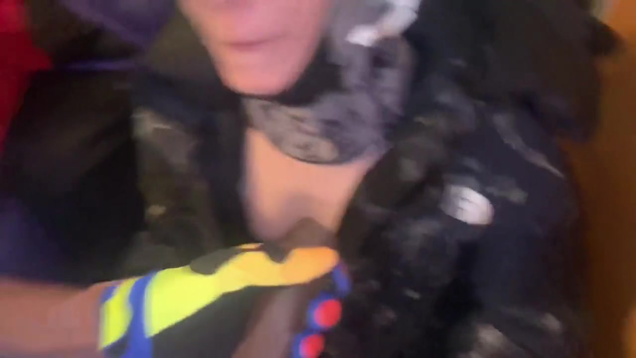 Trans Girl Drone Sucks Dick In Cum Covered Puffy Jacket