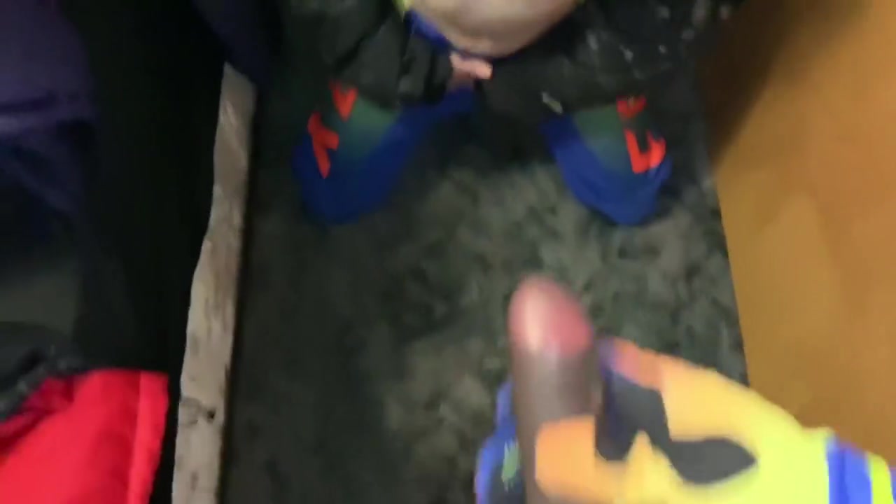 Trans Girl Drone Sucks Dick In Cum Covered Puffy Jacket
