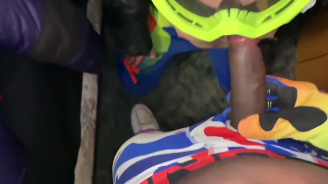 Trans Girl Drone Sucks Dick In Cum Covered Puffy Jacket