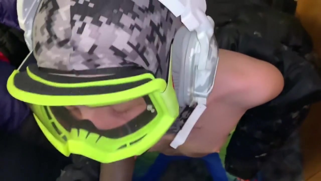 Trans Girl Drone Sucks Dick In Cum Covered Puffy Jacket