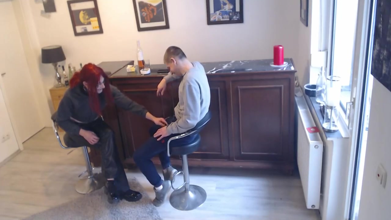 Blowjob At The Bar Turns Into A Great Fuck With Cum On Face And Swallow