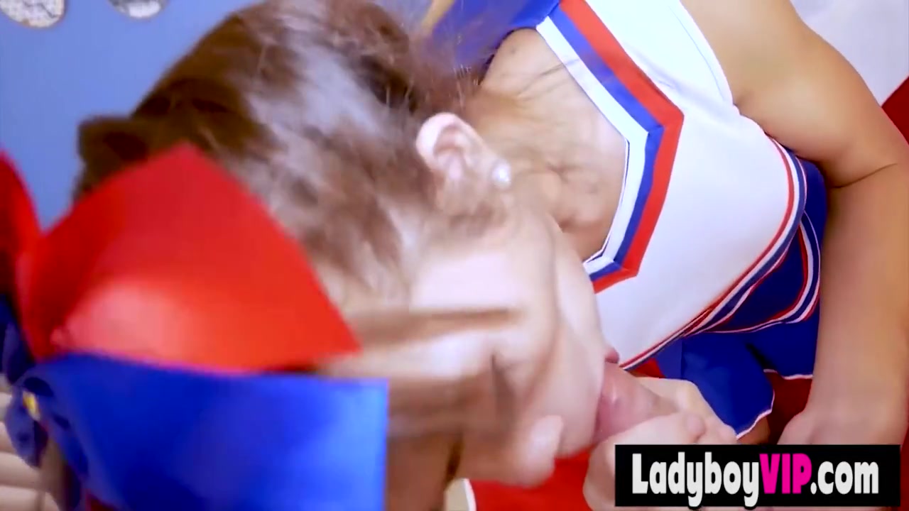 Extra Sexy Thai Ladyboy Puts On A Cheerleader Uniform Then After A Bit Of Dancing She Is Ready 7 Min
