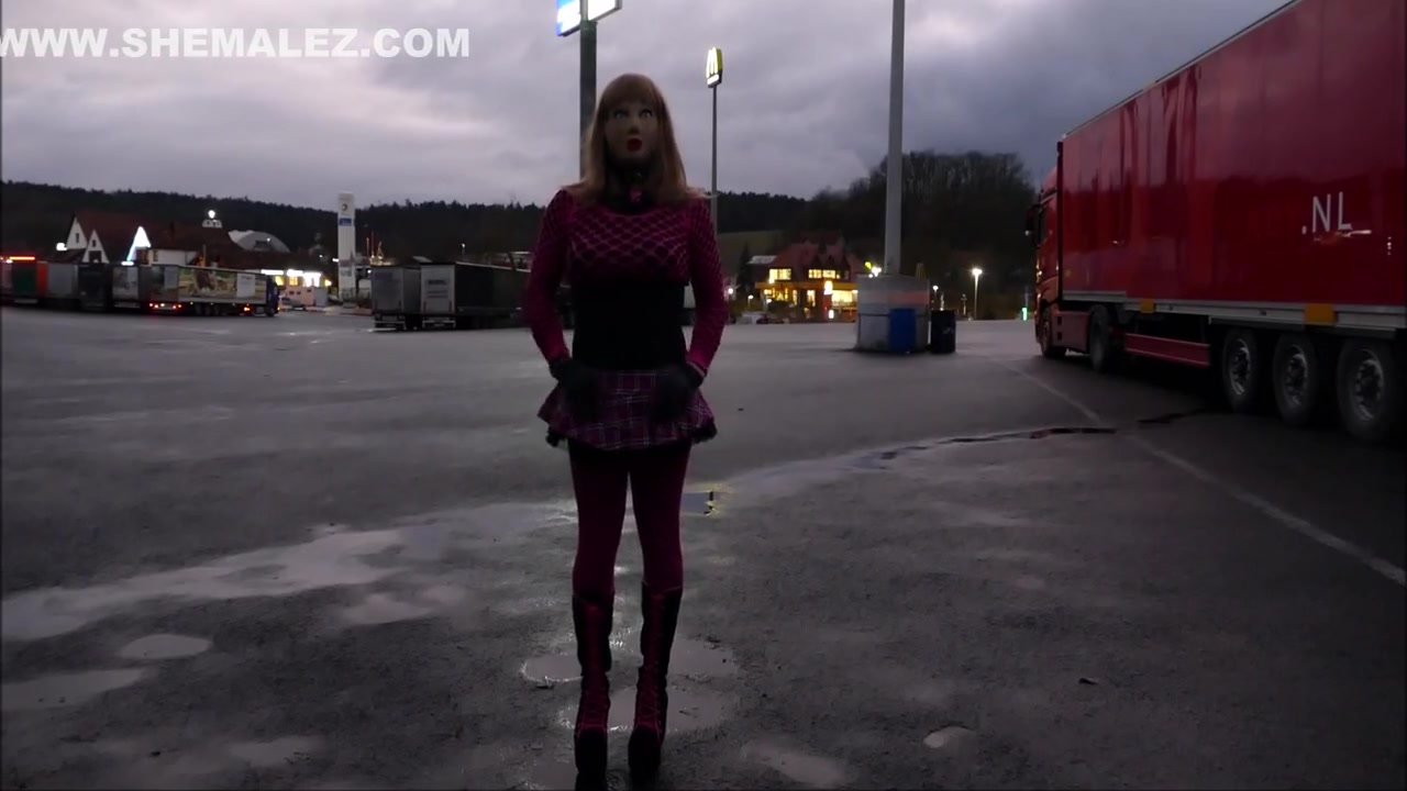 Monique - As A Bimbo Doll At A Parking Lot