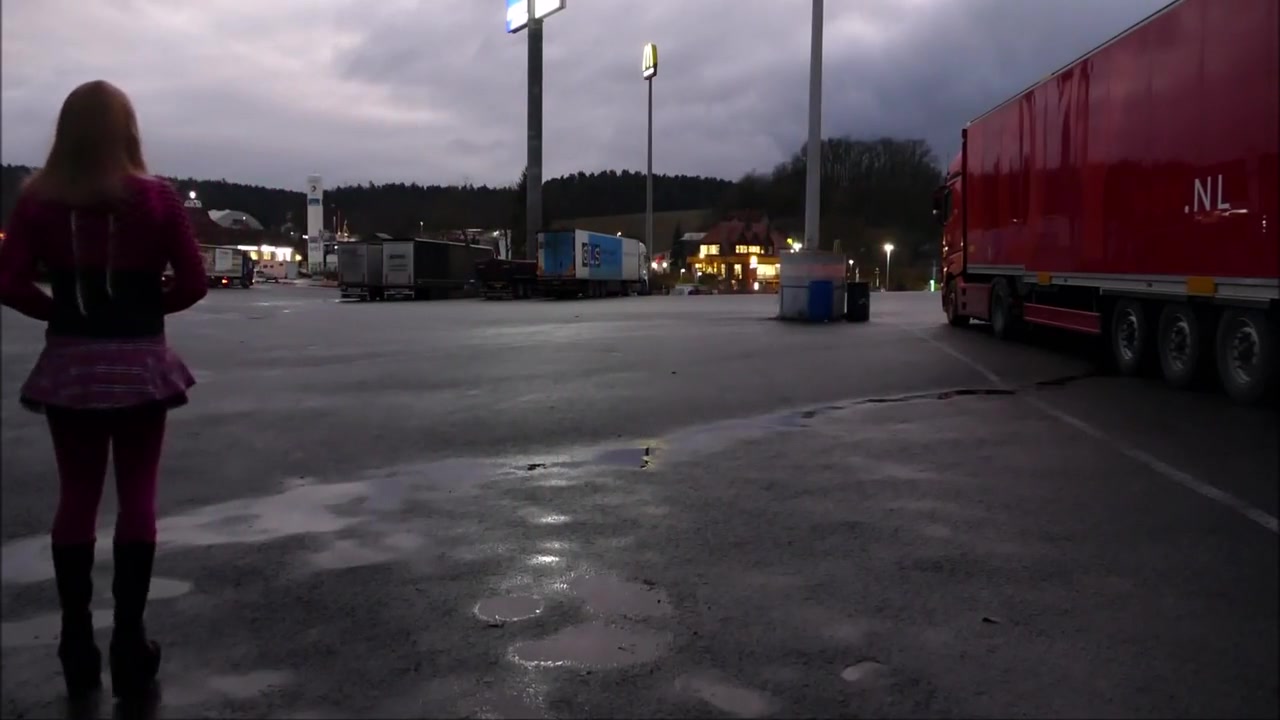 Monique - As A Bimbo Doll At A Parking Lot