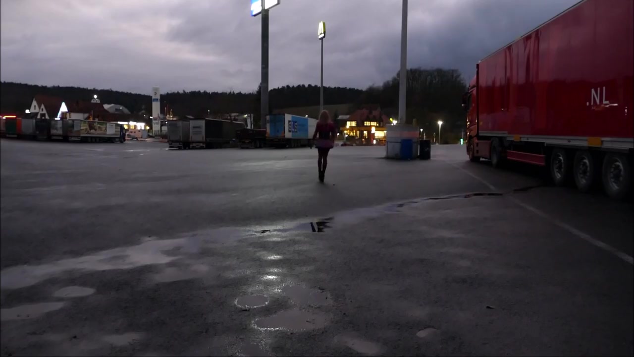 Monique - As A Bimbo Doll At A Parking Lot