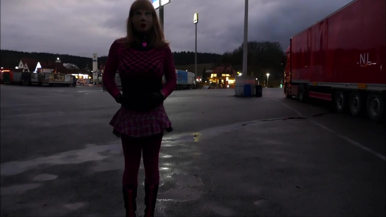 Monique - As A Bimbo Doll At A Parking Lot