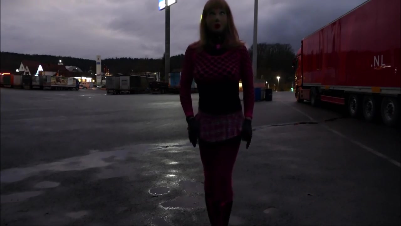 Monique - As A Bimbo Doll At A Parking Lot