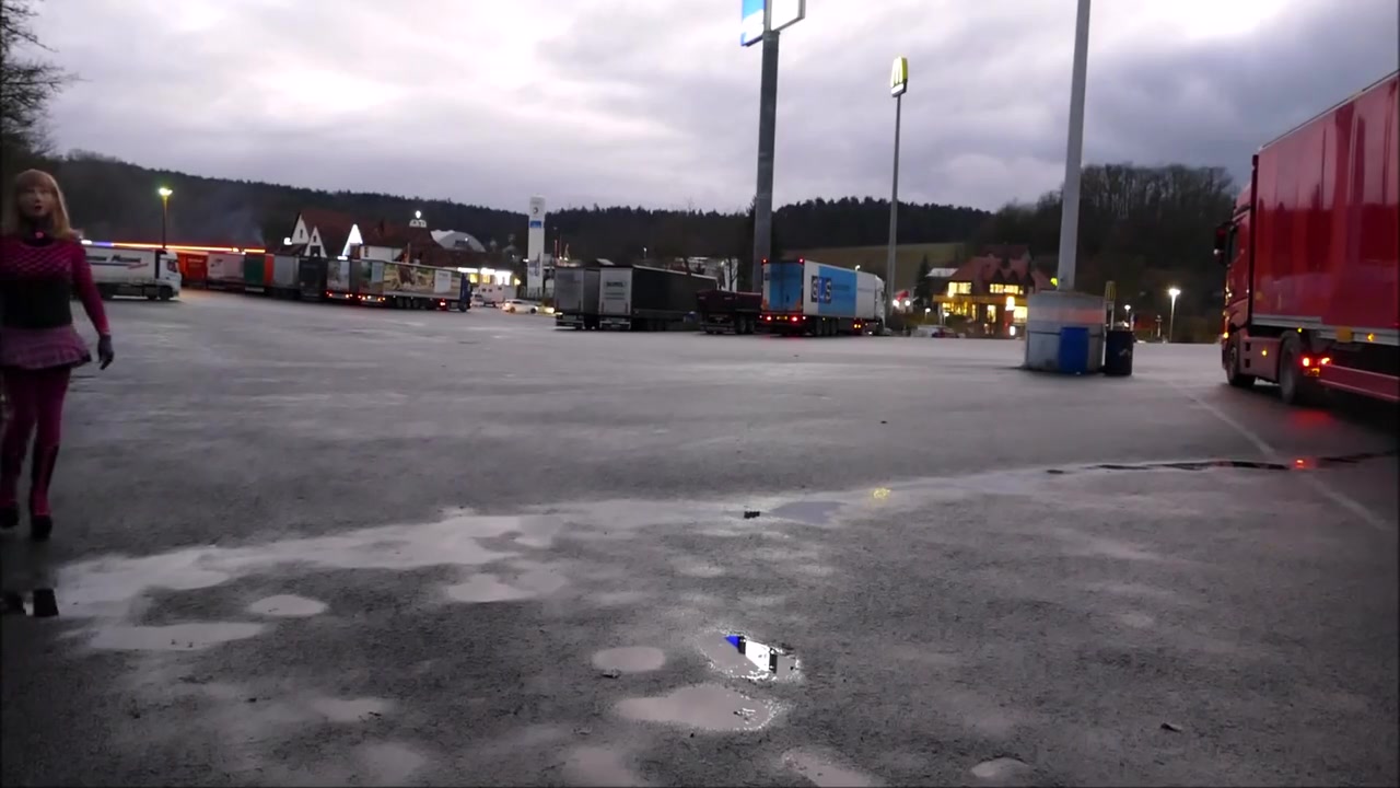 Monique - As A Bimbo Doll At A Parking Lot