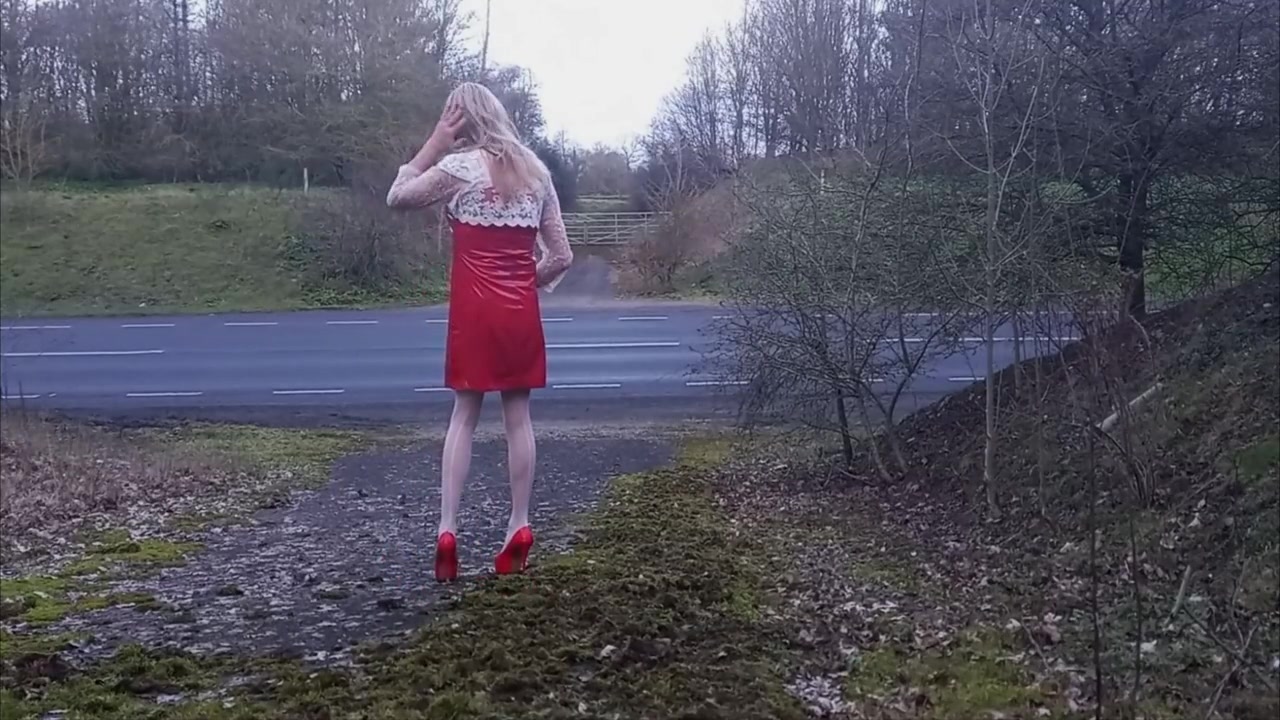 Tranny Gina Playing By The Roadside